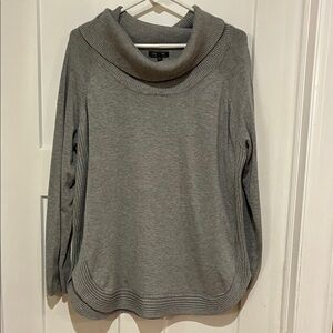 Elegant Gray Cowl Neck Sweater